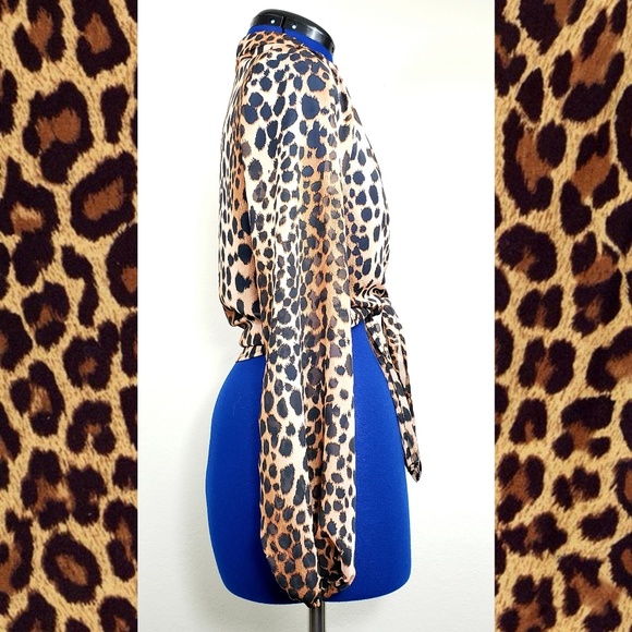 NEW Leopard Print Sheer Lightweight Jacket small - Picture 5 of 7